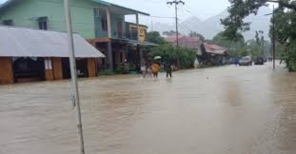 bencana banjir kecamatan lingga